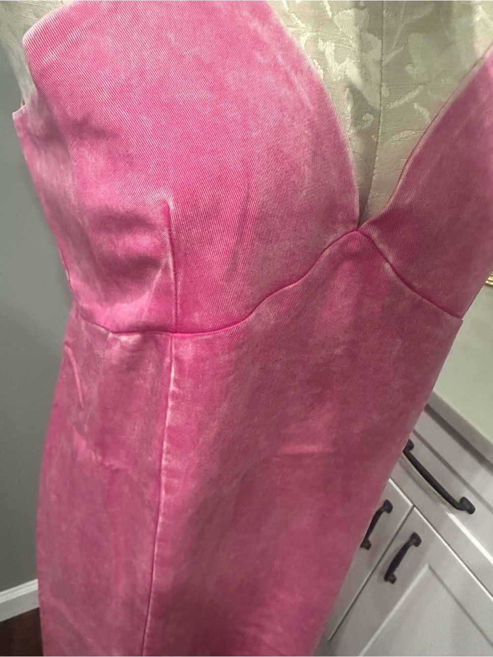 Zenana Tencel Mineral Washed Maxi Dress in Hot Pink. - Picture 6 of 8